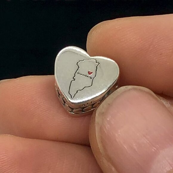 ✨🔥Pandora Greenland map Charm S925 Silver with box - Picture 4 of 4